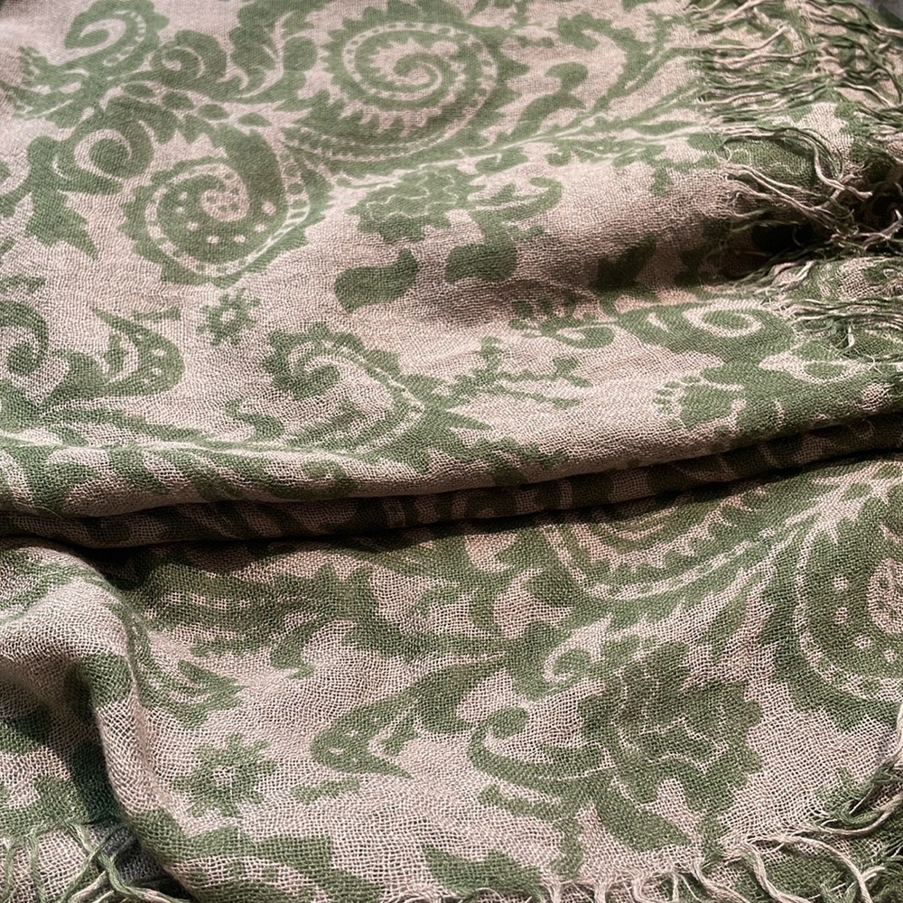 Chan Luu fringed cashmere and silk scarf